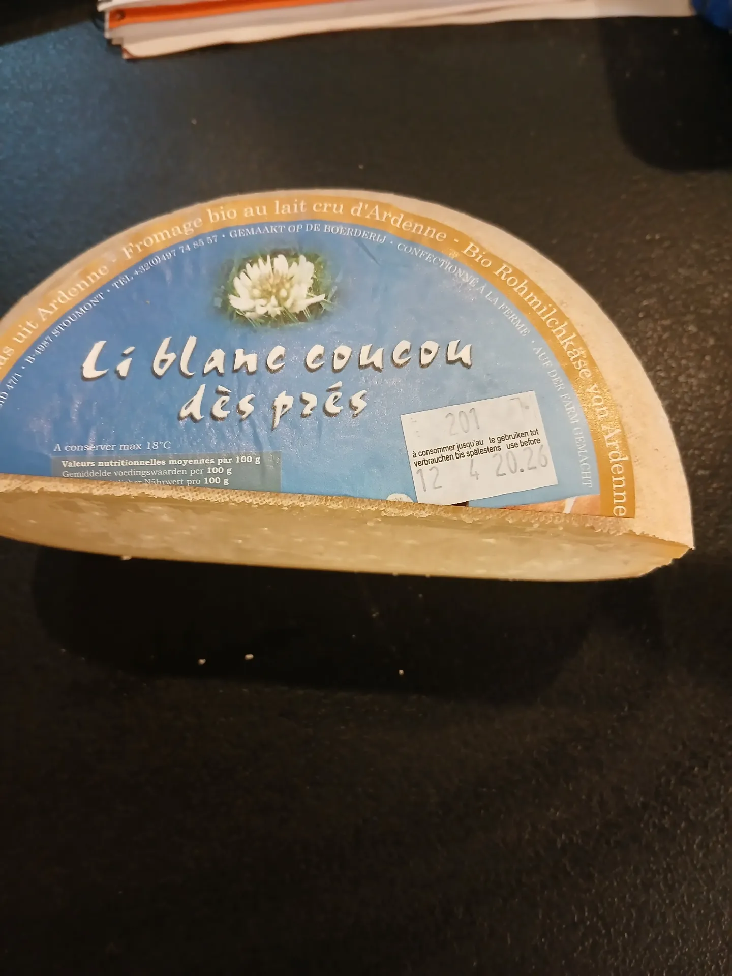 Li blanc Coucou -NATURE- lait de vache, portion 200gr (prix/kg) (bloc)