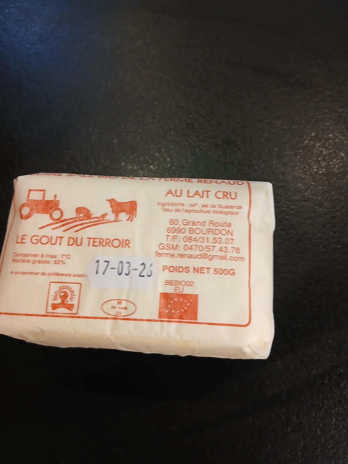 Beurre salé de la Ferme Renaud 500gr