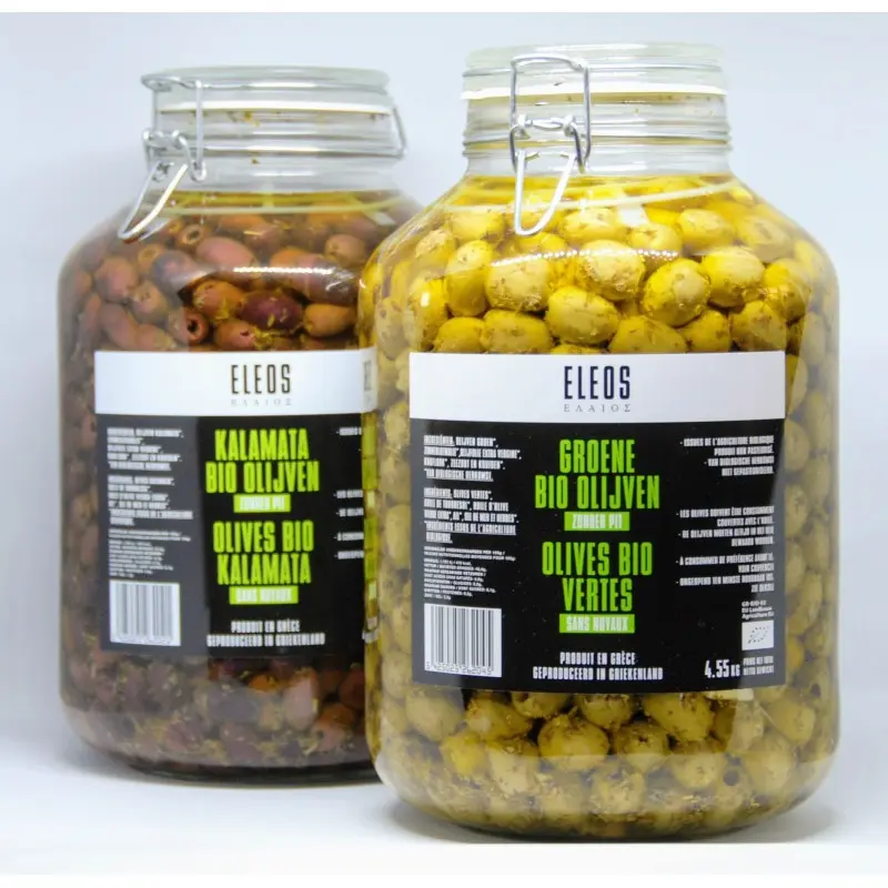 Olives vertes à l'ail Eleos (1 pot type Eleos, 200gr)