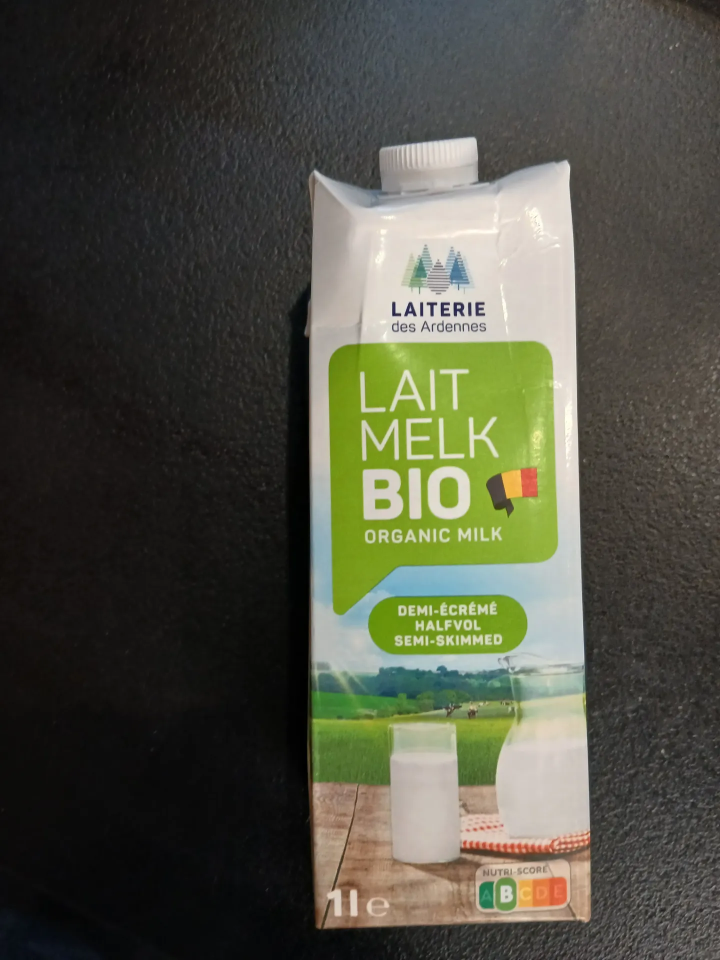 Lait bio demi-écrémé Laiterie des Ardennes